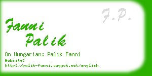 fanni palik business card